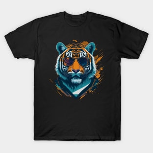 Wildlife Tiger Face Art T-Shirt